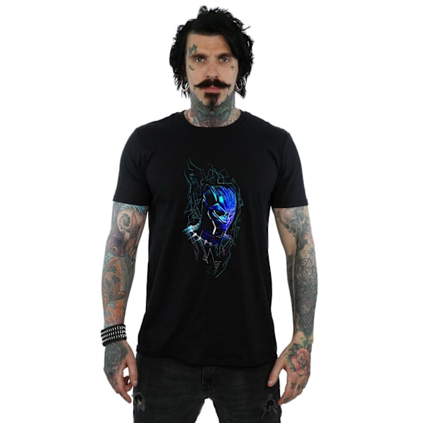 Marvel Herr Svart Panter Neon Mask T-shirt M Svart Black M