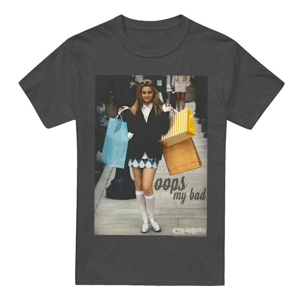 Clueless Unisex Vuxen Oops My Bad T-Shirt XXL Kolgrå Charcoal XXL