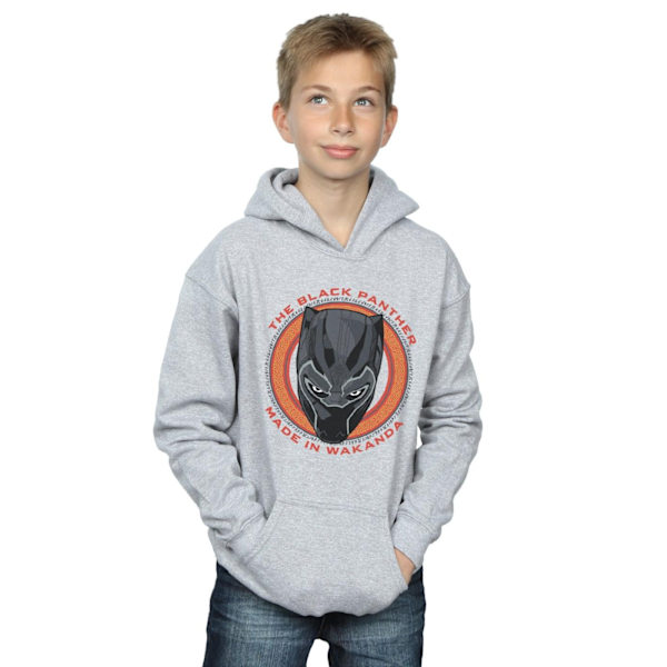 Marvel Boys Black Panther Made in Wakanda Röd Hoodie 9-11 År Sports Grey 9-11 Years