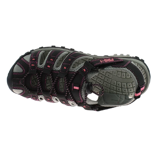 PDQ Dam/Dam Toggle & Touch Fastening Sports Sandals 3 UK Grey/Jade 3 UK