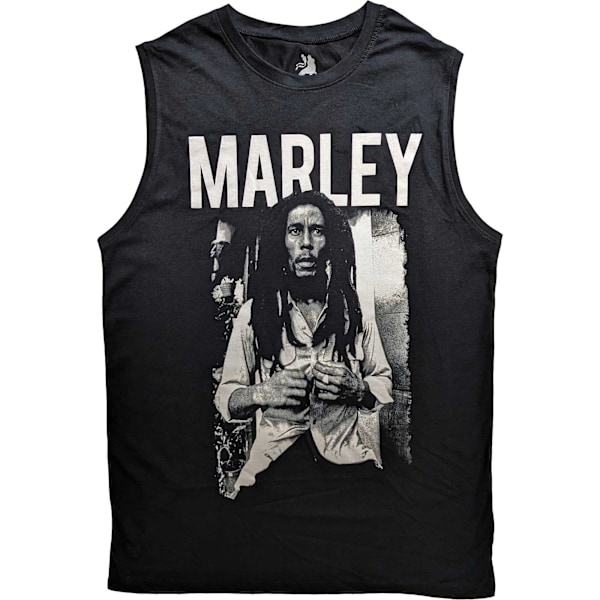 Bob Marley Unisex Vuxen Foto Bomull Tank Top XL Svart Black XL