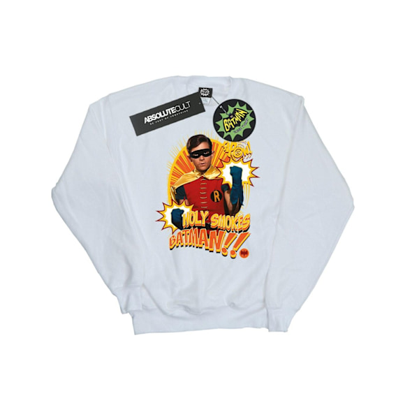 DC Comics Dam/Kvinnor Batman TV-serie Holy Smokes Sweatshirt White S