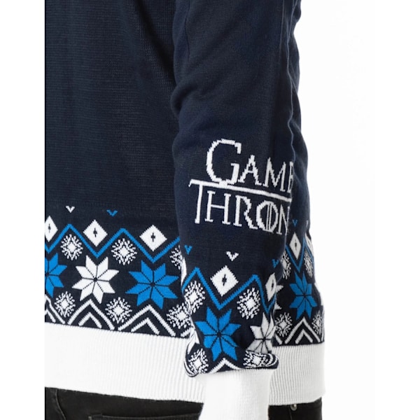 Game Of Thrones Unisex Vuxen Stark Stickad Jultröja S B Blue/White S
