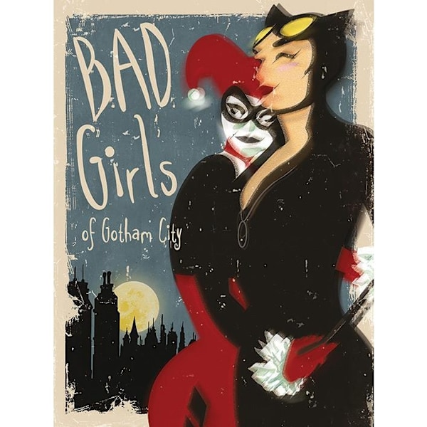 Batman Bad Girls Of Gotham City Canvas Print 40cm x 30cm Multic Multicoloured 40cm x 30cm