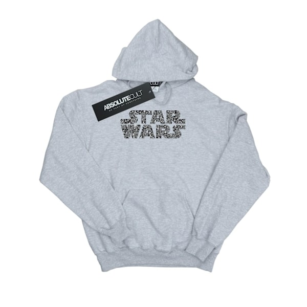 Star Wars Paisley Logo Hoodie M Sports Grey för män Sports Grey M