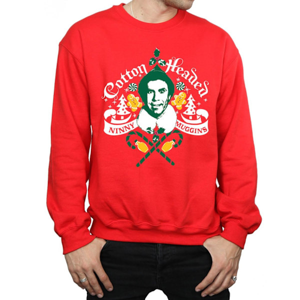Elf Herr Headed Ninny Muggins Sweatshirt M Röd Red M