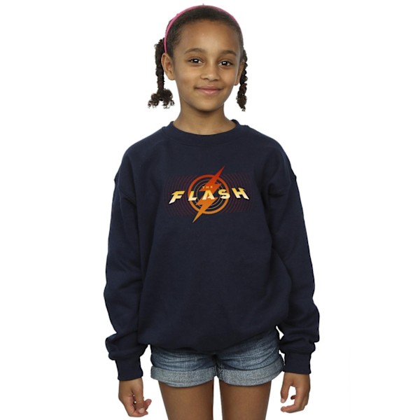 DC Comics Girls The Flash Röd Blixt Sweatshirt 5-6 År Marinblå Navy Blue 5-6 Years