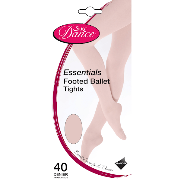 Silky Womens/Ladies Dance Essential Full Foot Tights (1 par) 4 Pink 42-48 inch
