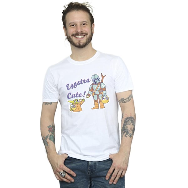 Star Wars The Mandalorian Eggstra Cute Grogu T-shirt för män 5XL W White 5XL