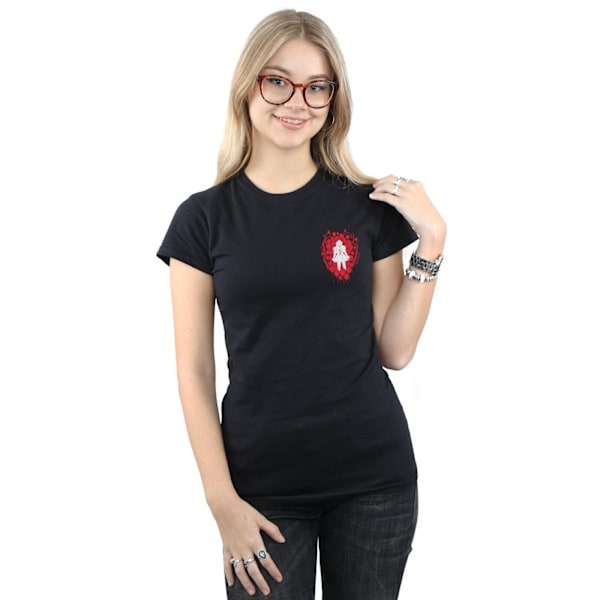 It Chapter 2 Dam/Dam Ballong Hjärta Bröst Tryck Bomull T-Shirt Black XL