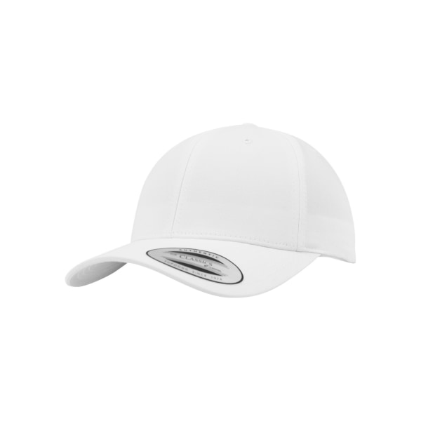 Flexfit Unisex Curved Classic Snapback Cap One Size Vit White One Size