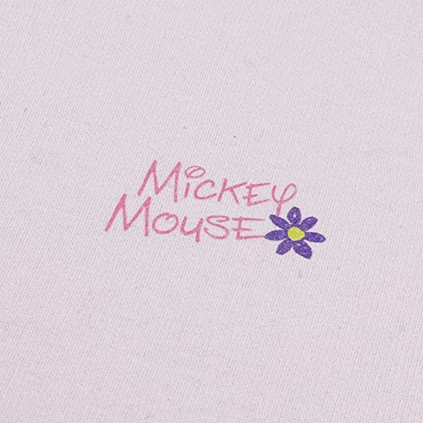 Disney Mickey Mouse Flowers Crop Sweatshirt M Lav Lavender M
