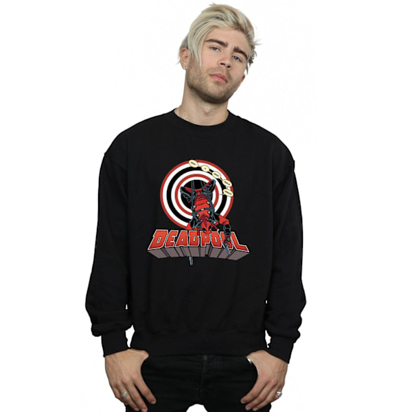 Marvel Deadpool Upp och Ned Sweatshirt L Svart Black L