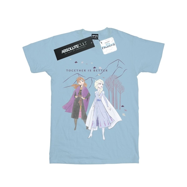 Disney Girls Frozen 2 Elsa Anna Better Together Bomull T-shirt Baby Blue 3-4 Years