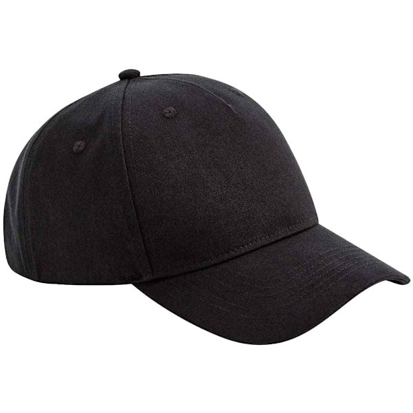 Beechfield 5 Panel Organic Baseball Cap One Size Black Black One Size