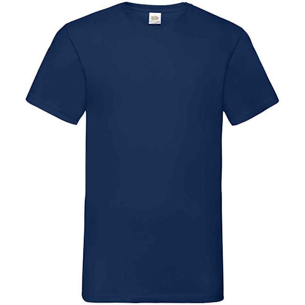 Fruit of the Loom Valueweight V-ringad T-shirt för män 4XL Marinblå Navy 4XL