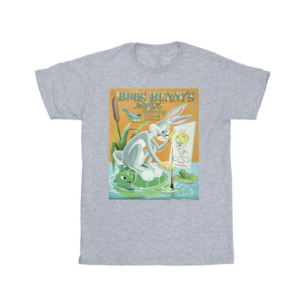 Looney Tunes Girls Bugs Bunny Färgbok Bomull T-shirt 5-6 Sports Grey 5-6 Years