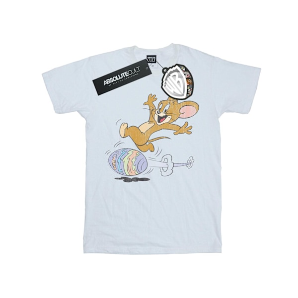 Tom och Jerry Girls Egg Run Bomull T-shirt 5-6 år Vit White 5-6 Years