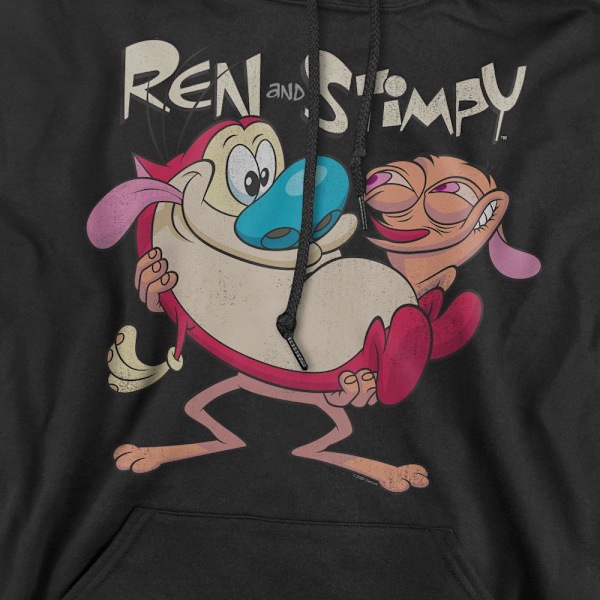 Ren & Stimpy Herr Two Of A Kind Hoodie S Svart Black S