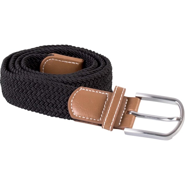 K-UP Vuxen Unisex Flätad Elastisk Bälte En Storlek Svart Black One Size