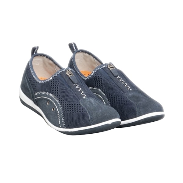 Boulevard Dam/Dam Zip Elastisk Kilar Fritidsskor 7 UK N Navy 7 UK