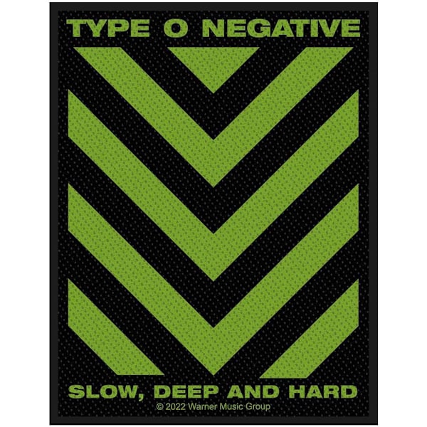 Type O Negative Slow Deep & Hard Standard Patch En Storlek Svart/ Black/Green One Size