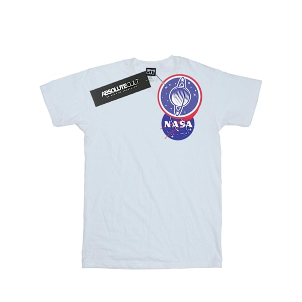 NASA Girls Classic Insignia Chest Logo Bomull T-shirt 9-11 år White 9-11 Years