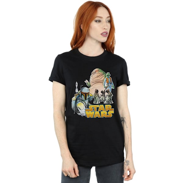 Star Wars Dam/Damer Vintage Montage Bomull Boyfriend T-Shir Black 3XL