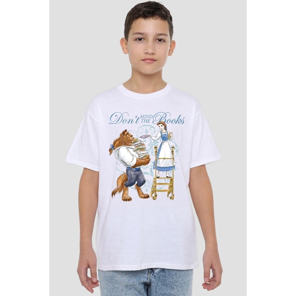 Skönheten och Odjuret Barn/Kids Don´t Mind the Books T-Shirt White 5-6 Years