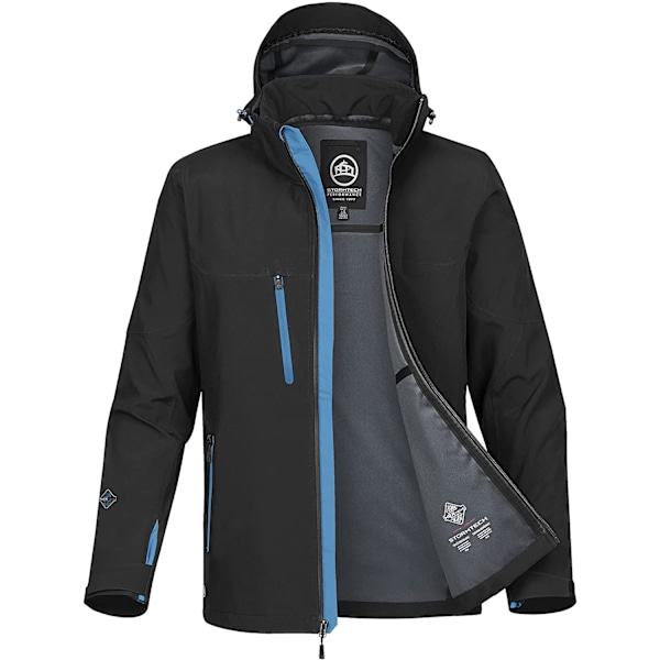 Stormtech Patrol Herr Huvtröja Softshell Jacka 3XL Svart/Elektrisk Blå Black/Electric Blue 3XL