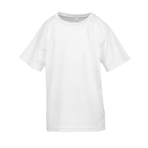 Spiro Impact Barn/Junior Performance Aircool T-shirt White 5-6 Years