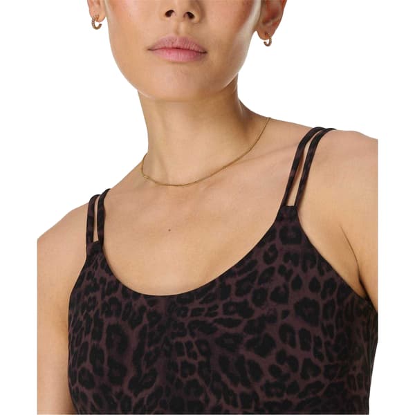 Sweaty Betty Dam Leopardmönstrad Performance Linne Brown 8 UK