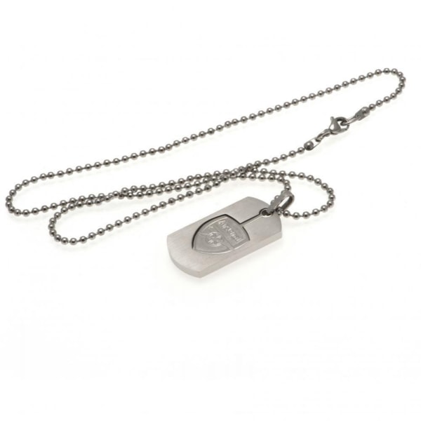 Arsenal FC Crest Dog Tag One Size Silver Silver One Size
