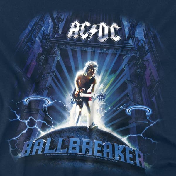 AC/DC Herr Ballbreaker T-shirt S Marinblå Navy S