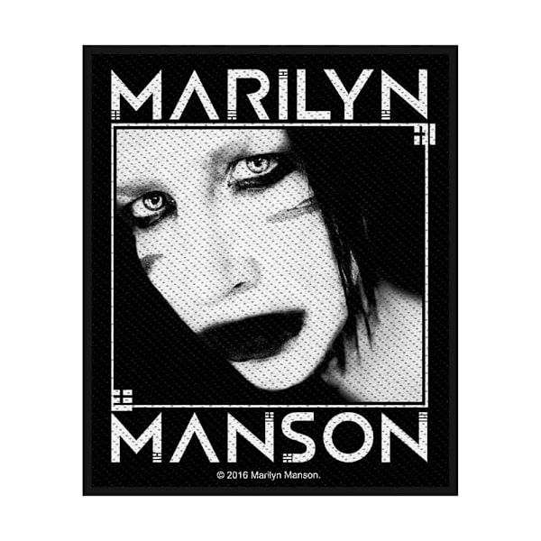 Marilyn Manson Villain vävd patch One Size Svart/Vit Black/White One Size