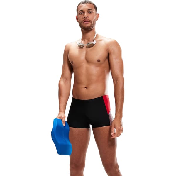 Speedo Herr Dive Split Geometriska Badbyxor XXS Svart/Röd Black/Red XXS