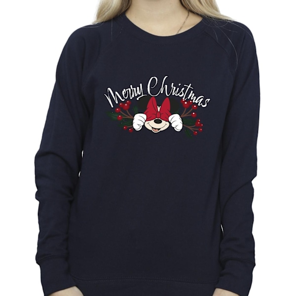 Disney Womens/Ladies Minnie Mouse Jul Holly Sweatshirt 3X Navy Blue 3XL