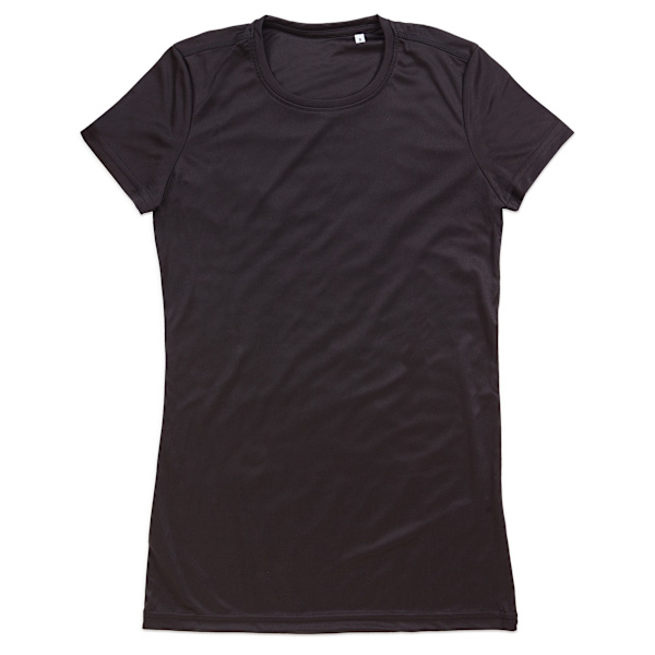 Stedman Womens/Ladies Active Sports Tee S Black Opal Black Opal S