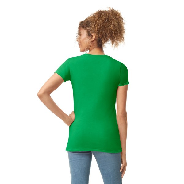 Gildan Womens/Ladies Softstyle Plain Ringspun Cotton Fitted T-S Irish Green 10 UK