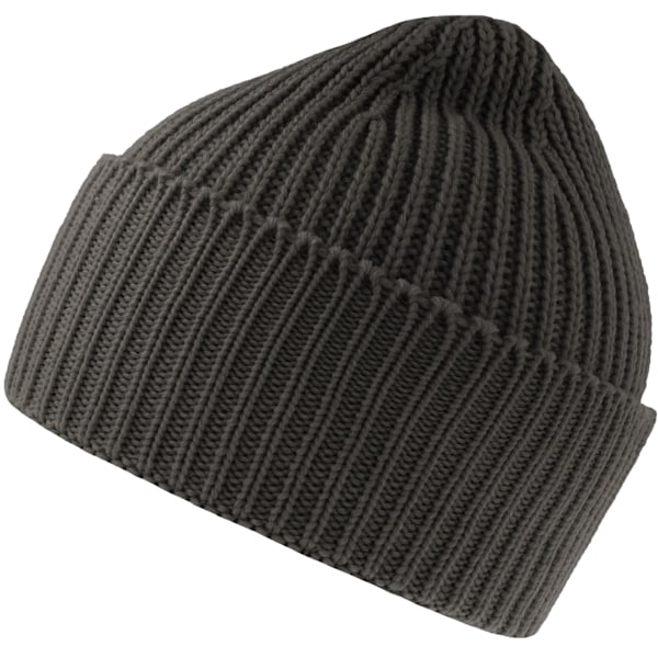 Atlantis Unisex Vuxen Ek Grovstickad Mössa One Size Mörkgrå Dark Grey Melange One Size