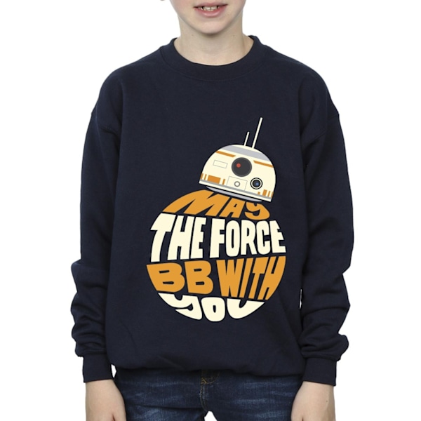 Star Wars Boys May The Force BB8 Sweatshirt 5-6 år Marinblå Navy Blue 5-6 Years