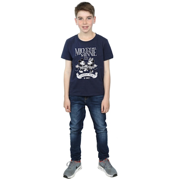 Disney Boys Mickey och Minnie Mouse Great Pair T-shirt 12-13 år Navy Blue 12-13 Years