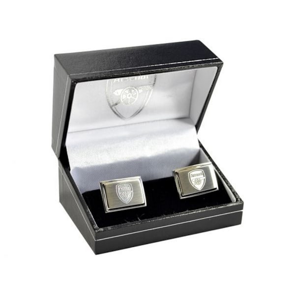 Arsenal FC Boxed Stainless Steel Manschettknappar One Size Silver Silver One Size