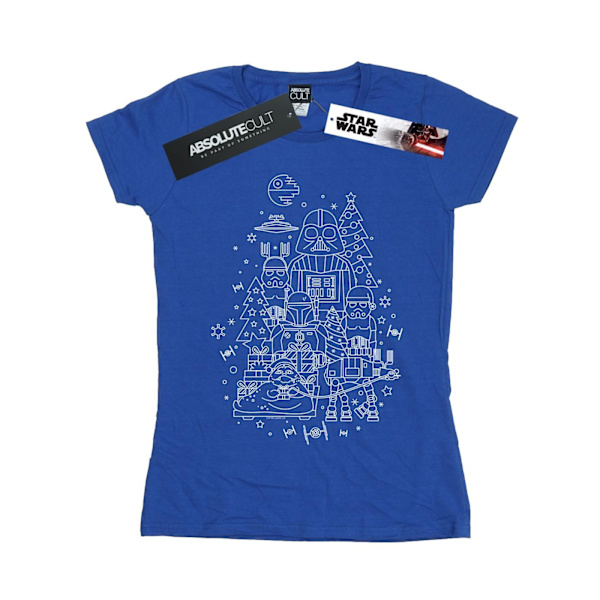 Star Wars Dam/Damer Empire Jul Bomull T-shirt XL Royal Royal Blue XL
