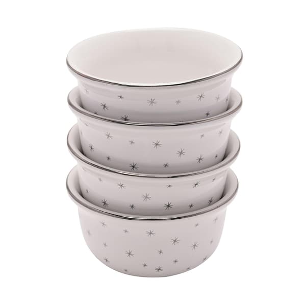 Set med 4 dippskålar, en storlek, vit White One Size