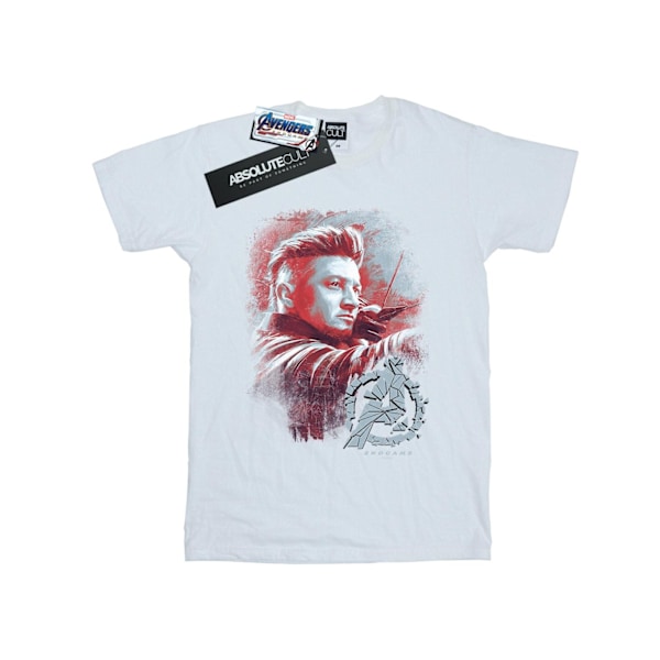 Avengers Endgame Pojkar Hawkeye Borstad Bomulls T-shirt 12-13 År White 12-13 Years