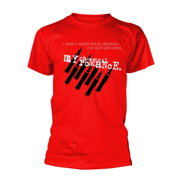 My Chemical Romance Unisex Adult Friends T-shirt XL Röd Red XL