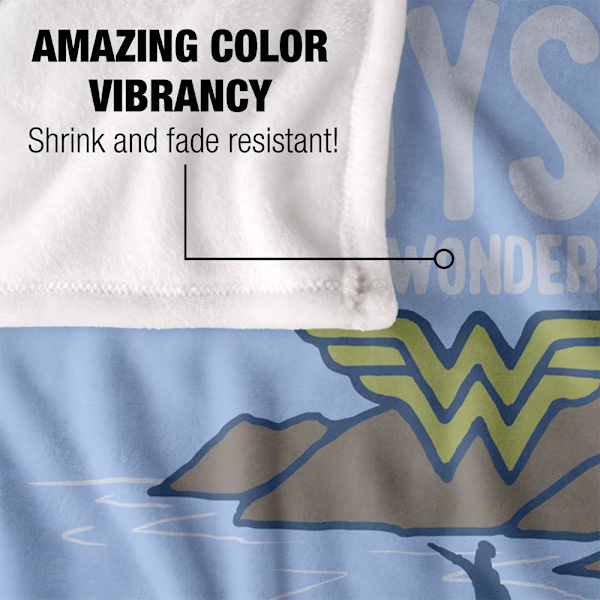 Wonder Woman Themyscira Filt En Storlek Flerfärgad Multicoloured One Size
