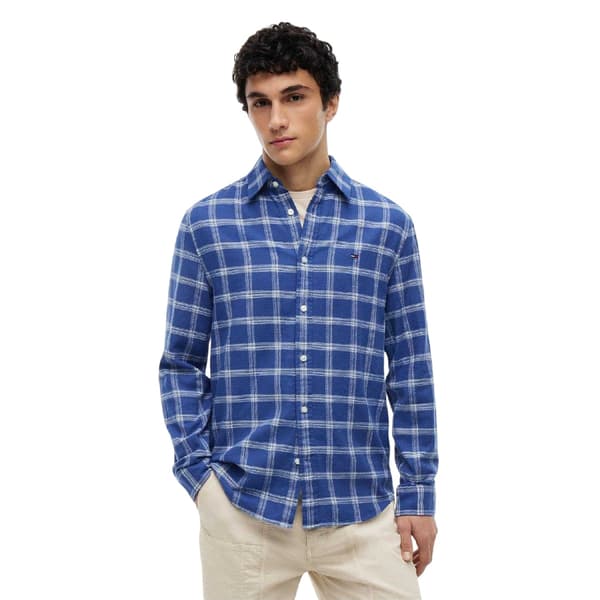 Tommy Jeans Herrskjorta Rutig M Blå Rutig Blue Check M