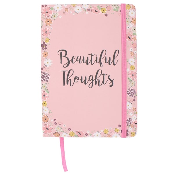Something Different Beautiful Thoughts Blommig Anteckningsbok En Storlek Pink One Size